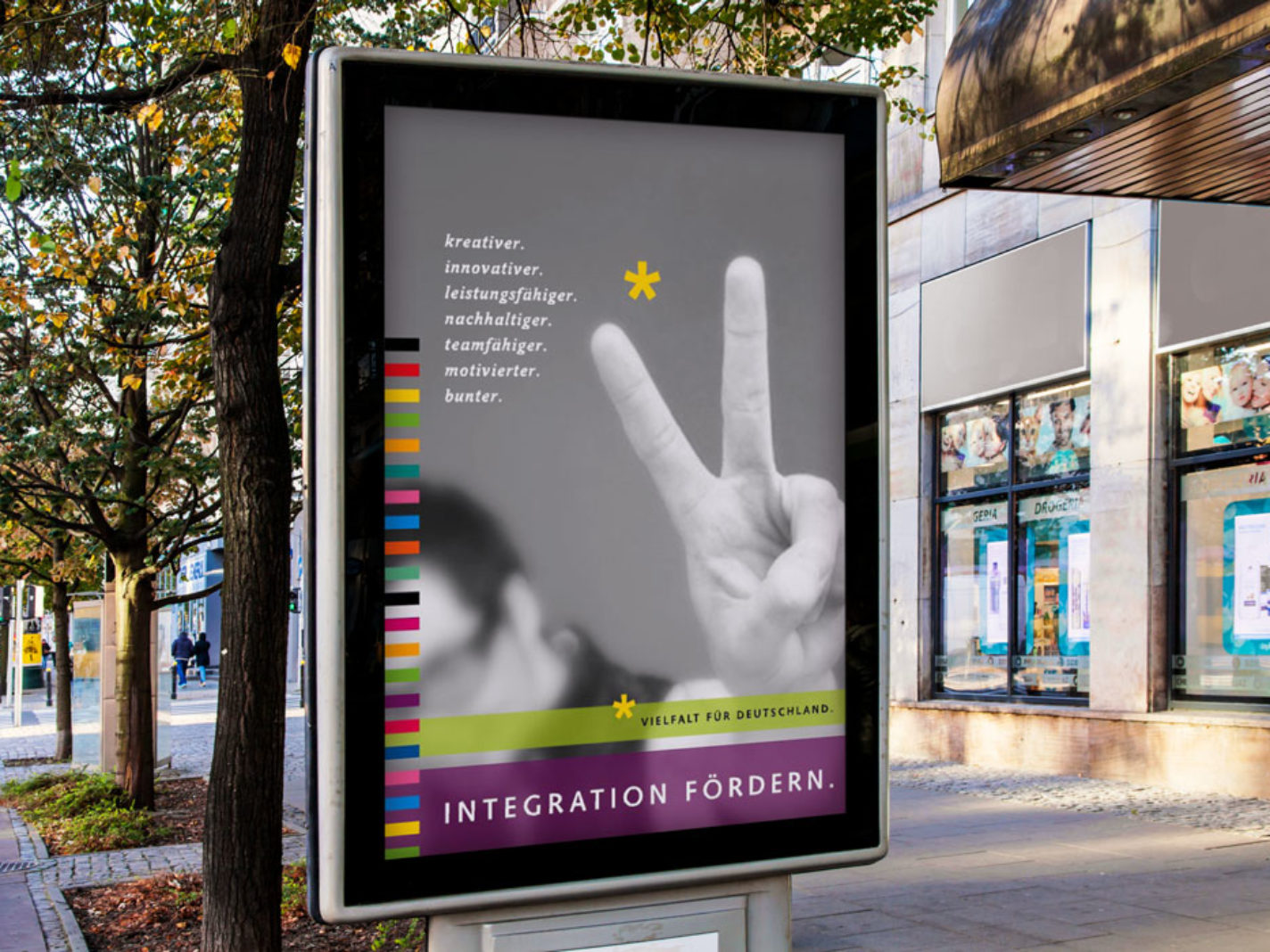 Plakat-Wettbewerb BDG Integration fördern Citylight | DEPUNKT