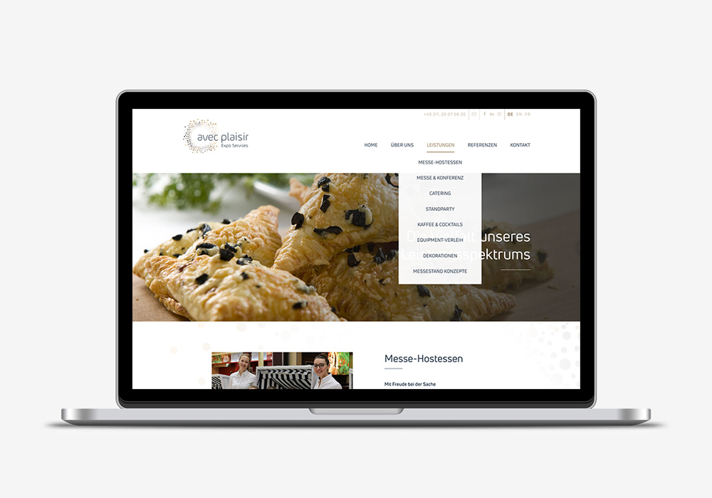 Unternehmens-Webseite AvecPlaisir Laptop Home | DEPUNKT