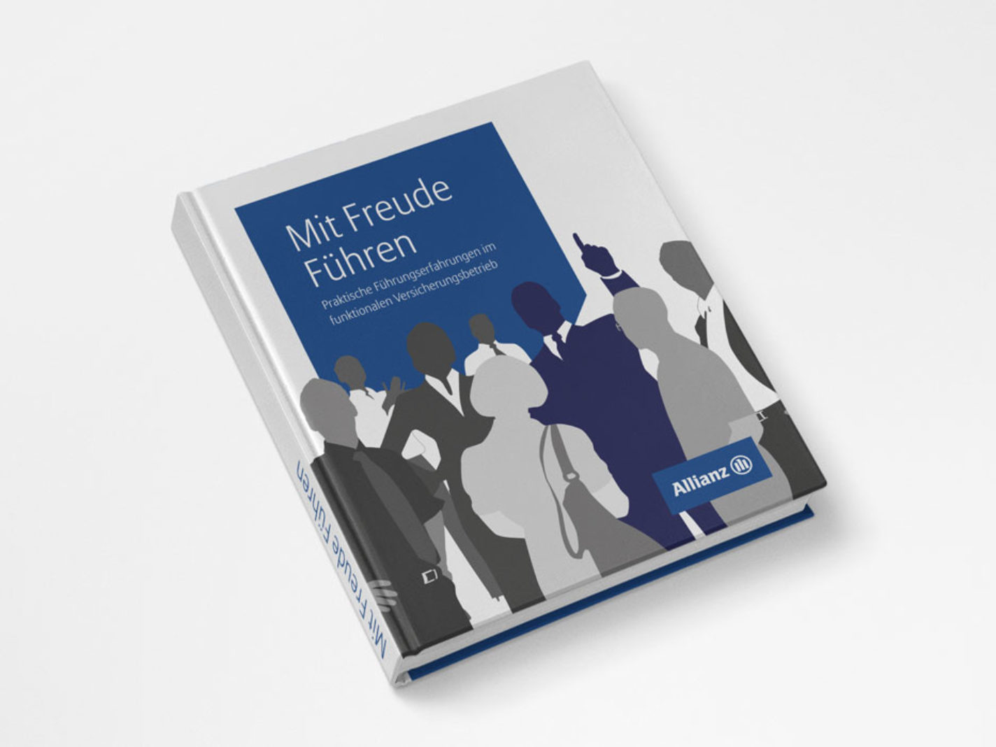 Editorial Design, Allianz, Buch, Mit Freude führen, Titel | DEPUNKT