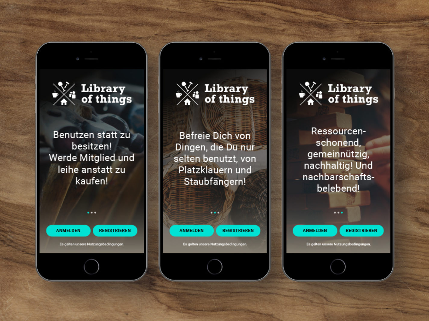 App-Design, Library Of Things, Onboarding-Screens | DEPUNKT
