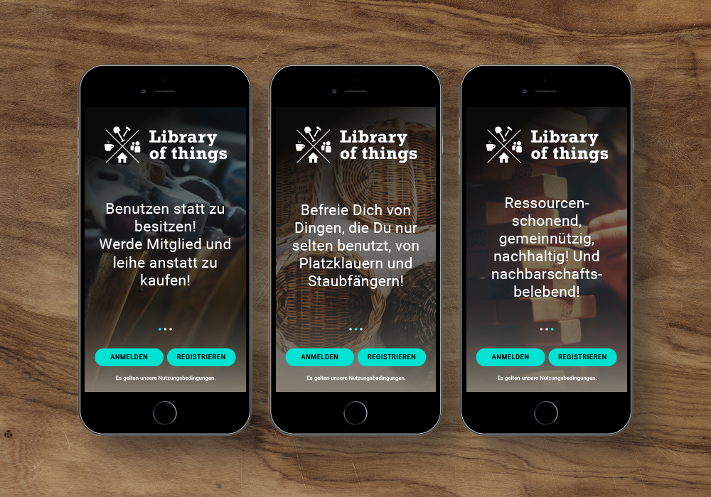 App-Design, Library Of Things, Onboarding-Screens | DEPUNKT